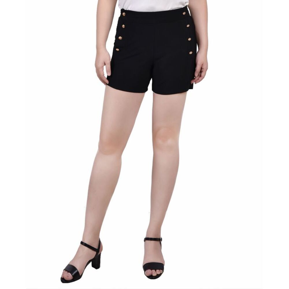 NY Collection Petite Yoked Sailor Shorts